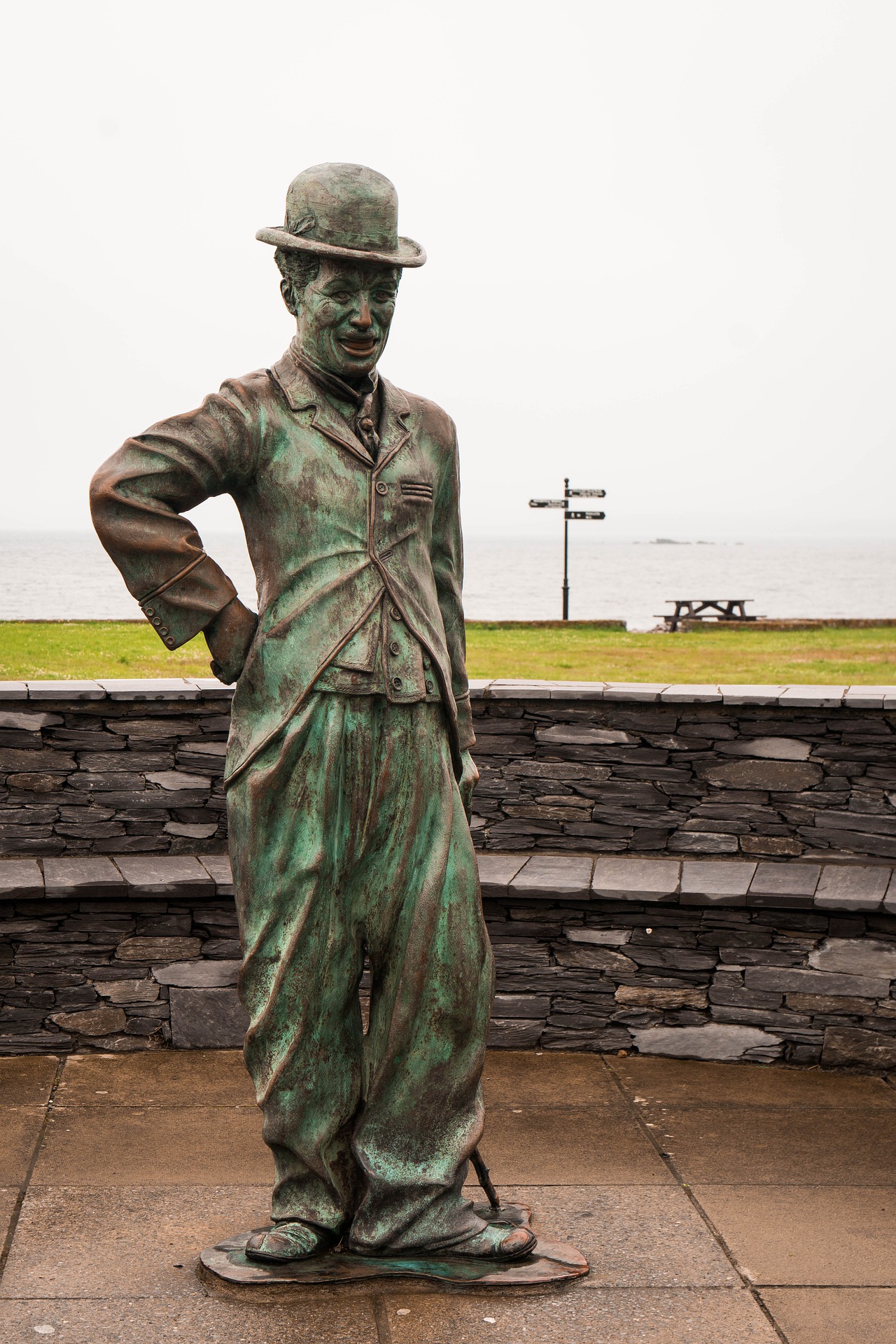 Charlie Chaplin statue in Waterville, Kerry